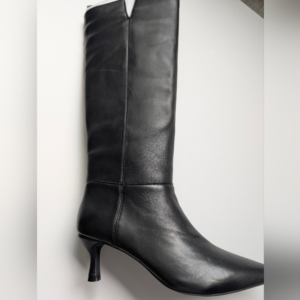 NWT Sanctuary Phoenix Knee High Elegant Black Leather Women's Boots Size 7.5